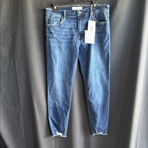 KanCan Women's Skinny Jeans - Dark Blue Denim